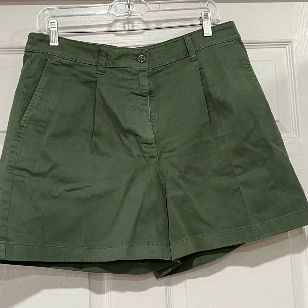 NWT J Crew Pleated capeside chino short in Utility Green 5” inseam size 10 #L04 - Picture 8 of 11